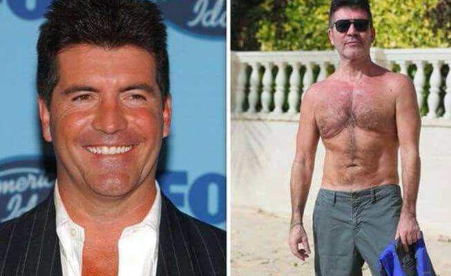 Weight loss transformation of Simon Cowell.
